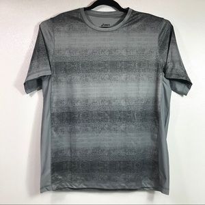 ASICS MEN’S GREY ATHLETIC SHORT SLEEVE SHIRT SZ L